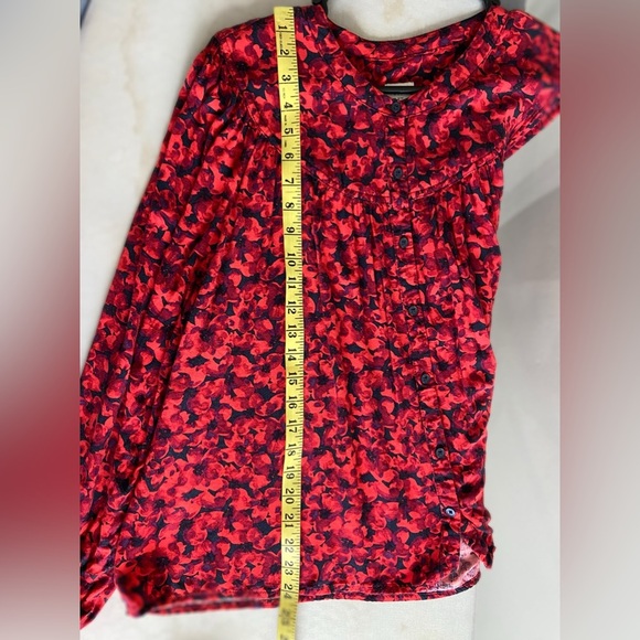 A new day Viscose floral print bright red blouse XXL - Picture 12 of 12